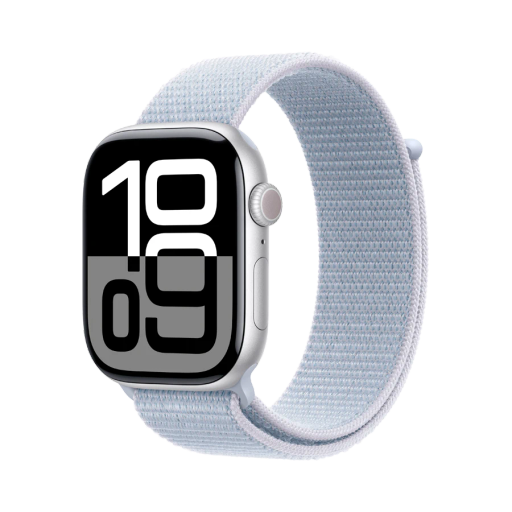 Apple Watch Series 10 GPS, 46mm, Sport Loop "Blue Cloud", Silver
